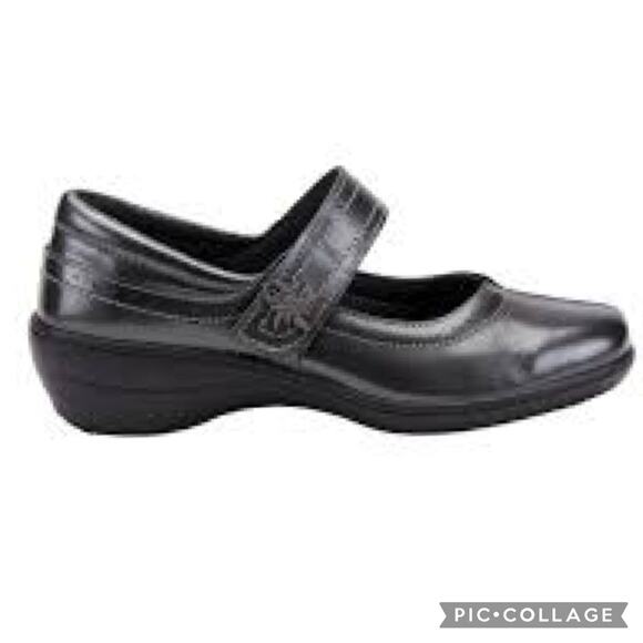 SPRING STEP Amparo Mary Jane Flat Shoes Charcoal 38 7.5 - Picture 1 of 9